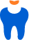 Animated tooth with lost filling