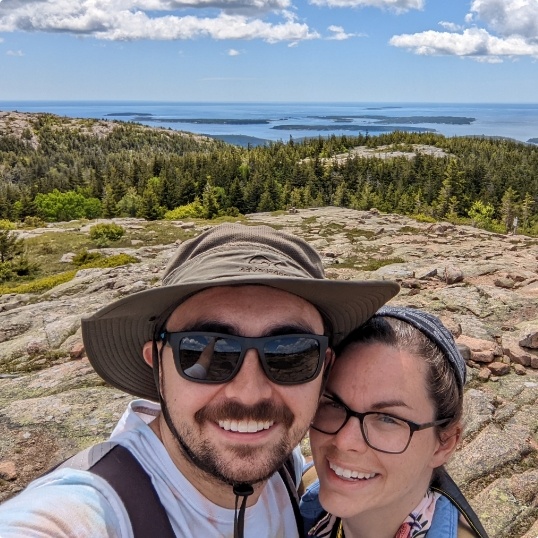 Doctor Smith and his wife on a hike