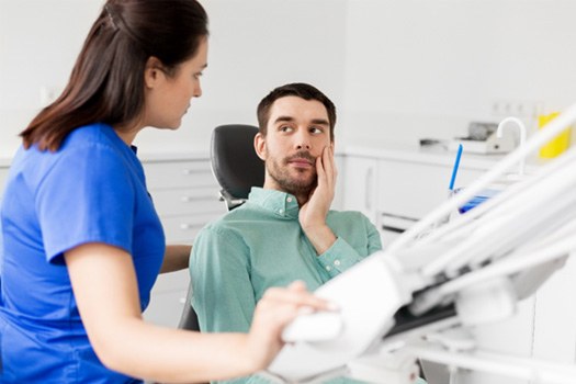 A man with jaw pain near Somerset.