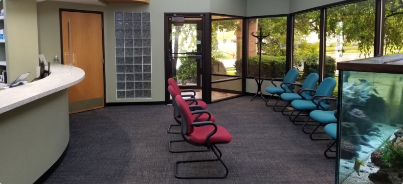 Dental office waiting area
