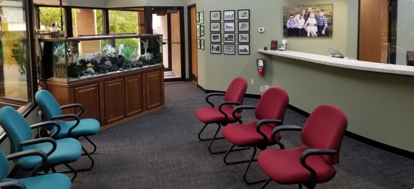 Dental office reception desk